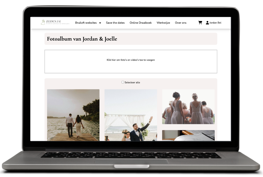 Voorbeeld van het online fotoalbum